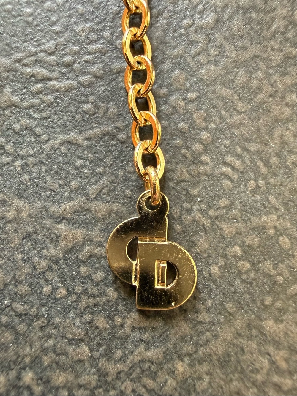 Christian Dior Gold-Tone Necklace & Earrings with Sapphire Blue Rhinestones 80’s - Picture 5 of 8